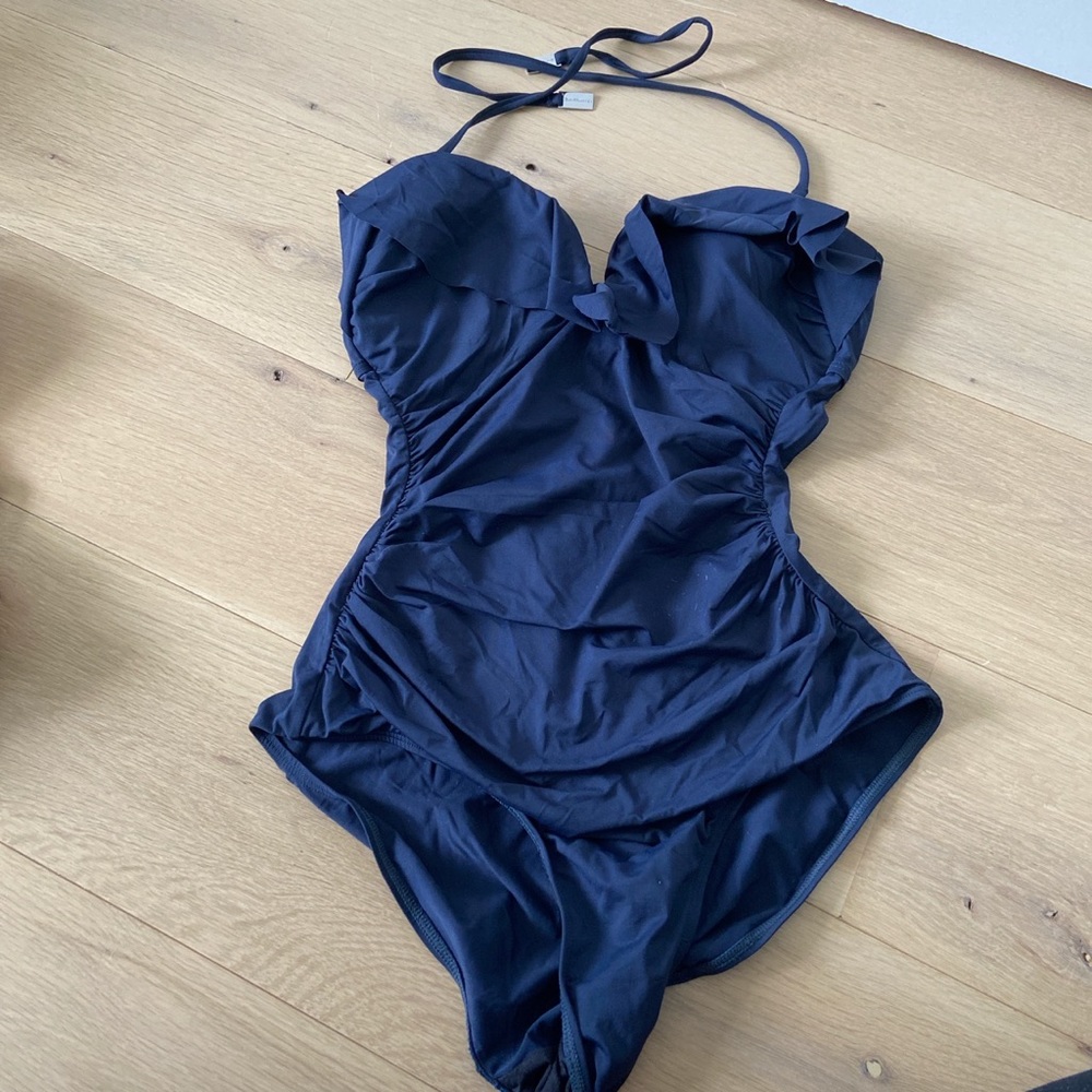 Zimmermann ruffle swimsuit with removable straps